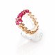 Różowy Komplet Biżuterii z kryształów Preciosa Fuchsia AB