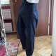 Ciemnoniebieskie spodnie Terra & Sky 5X (32-34W) Plus Size wysokie