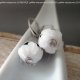 WHITE BUDS kolczyki z lampworku i srebra