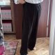 Czarne spodnie Woman Within 30W Plus Size szerokie nogawki