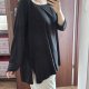 Czarna bluzka J.Jill Plus Size z długim rękawem