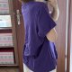 Fioletowa bluzka z dekoltem V Plus Size 4XL, bawełniana