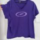 Fioletowa bluzka z dekoltem V Plus Size 4XL, bawełniana