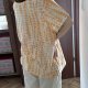 bluzka bawełniana damska Plus Size, pomarańczowo-biała tie-dye 8XL / 56 / 28