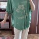 bluzka z długim rękawem bawelniana Plus Size, zielona z napisem Torrid Rozmiar 9XL / 58 / 30