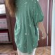 bluzka z długim rękawem bawelniana Plus Size, zielona z napisem Torrid Rozmiar 9XL / 58 / 30