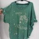 bluzka z długim rękawem bawelniana Plus Size, zielona z napisem Torrid Rozmiar 9XL / 58 / 30