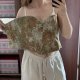 gorset top damski Plus Size, kwiatowy aliula Rozmiar 6XL / 52 / 24