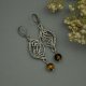 Kolczyki z tygrysim okiem, stal chirurgiczna, wire wrapping, tygrysie oko