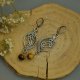 Kolczyki z tygrysim okiem, stal chirurgiczna, wire wrapping, tygrysie oko
