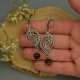 Kolczyki z tygrysim okiem, stal chirurgiczna, wire wrapping, tygrysie oko