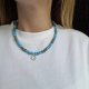Niebieski choker z półksiężycem