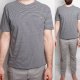 NOWY T-shirt męski szary czarne paski bawełna XL Ho18