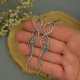 Długie kolczyki niebieski apatyt i topaz, wire wrapping, stal chirurgiczna