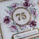 Kartka urodzinowa dla kobiety z liczbą i kwiatami, personalizacja