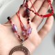 Naszyjnik amulet supełkowany z kamieni "Baba Jaga"