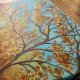 NASTROJOWY PEJZAŻ MALOWANY NA PŁÓTNIE - "ROMANTYCZNE REFLEKSY" 40x30cm