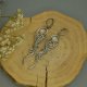 Długie kolczyki kamień księżycowy, wire wrapping, stal chirurgiczna
