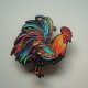 METALOWA EMALIOWANA PIN PRZYPINKA KOGUT