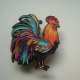 METALOWA EMALIOWANA PIN PRZYPINKA KOGUT