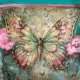 Ręcznie malowana szafka, mebel z duszą, romantyczna, motyl, róża, vintage