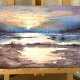 Spacer brzegiem morza Oryginalna akwarela na płótnie 20x30cm