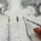 Czas jest najcenniejszy, życie przemija Akwarela original 30/21 cm