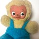 Duża maskotka Vintage Sonni Sonneberg DDR pluszak z gumową twarzą Gummigesicht oryginalny lata 70