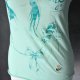 Seledynowy miętowy t-shirt print hafty XS S