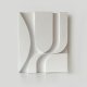 Relief bieli, Biały obraz strukturalny 3D “SILVA FORM I" – minimalistyczny relief ścienny