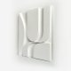 Relief bieli, Biały obraz strukturalny 3D “SILVA FORM I" – minimalistyczny relief ścienny