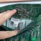 Zielone spodnie capri Avenue 26/28 Plus Size wzór tropikalny