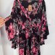 Wzór boho sukienka Romantic Gypsy 4X Plus Size z falbanami
