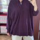Fioletowa bluza z kapturem JMS rozpinana kieszenie plus size 8XL / 56 / 28