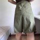 Oliwkowo-zielone szorty Q Banks 24W Plus Size 6XL / 52 / 24