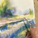 Pole Prowansja originalna akwareli A4