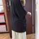 Czarna bluzka z koralikami Crystal Koble 5X Plus Size oversize tunika 9XL / 58 / 30