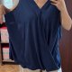 Niebieska bluzka bez rękawów Avenue 30/32 Plus Size z wiązaniem przód 9XL / 58 / 30