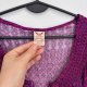 Fioletowa bluzka Faded Glory 4X (26W-28W) Plus Size wzór guziki 7XL / 54 / 26