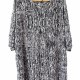 Sukienka plus size wiskoza XXXL czarno-biała