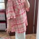 Liz & Me – Różowa koszula w kratę z kwiatami 26/28W (plus size) 9XL / 58 / 30