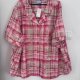 Liz & Me – Różowa koszula w kratę z kwiatami 26/28W (plus size) 9XL / 58 / 30