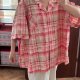 Liz & Me – Różowa koszula w kratę z kwiatami 26/28W (plus size) 9XL / 58 / 30