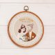Personalizowana pamiątka ślubna, haft w oprawie vintage