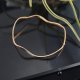 Rose gold wave - awangardowa bransoleta ze srebra i stopu rose gold filled