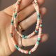 SUMMER VIBE * pastel pink * BOHO * koraliki * ETNO * letni kolorowy naszyjnik * folk