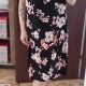 Connected Apparel Czarna Sukienka w Kwiaty Plus Size 24W 6XL / 52 / 24