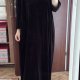 Czarna welurowa sukienka maxi z kwadratowym dekoltem – Lane Bryant 7XL / 54 / 26