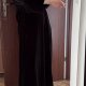 Czarna welurowa sukienka maxi z kwadratowym dekoltem – Lane Bryant 7XL / 54 / 26
