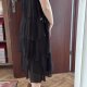 SLNY Czarna Sukienka Tiulowa Warstwowa Plus Size 24W z Koronką 6XL / 52 / 24